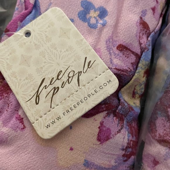 Free People Venice Floral Tie-Front Top Large | Rose Combo | NWT | Boho Blouse - Picture 13 of 13